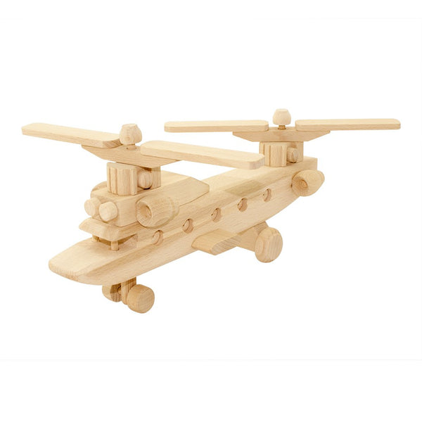 Wooden Tandem Rotor helicopter