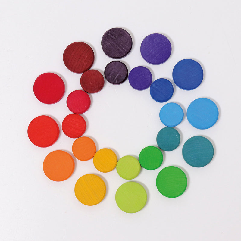 Wooden Rainbow Coins