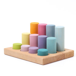 Grimms Stacking Game Small Pastel Rollers - Number Play - The Modern Playroom