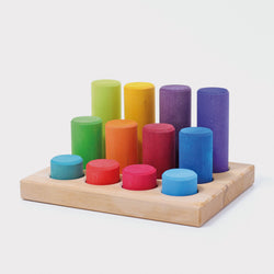 Grimms Stacking Game Small Rainbow Rollers - Number Play - The Modern Playroom