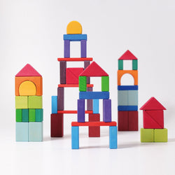 Grimms 60 Coloured Geo-Blocks - Number Play - The Modern Playroom