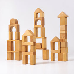 Grimms 60 Natural Geo-Blocks - Number Play - The Modern Playroom