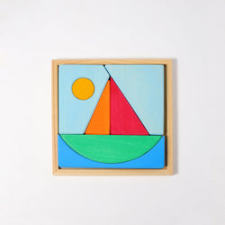 Grimms Building Set Sail Boat - Number Play - The Modern Playroom