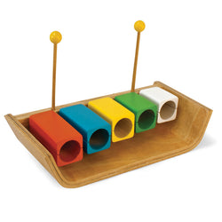 Green Tones Temple Wood Blocks - Music Play - The Modern Playroom