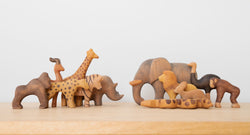 Wooden Animals Wooden Animals - African Animals - Social Play - The Modern Playroom
