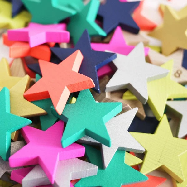 Tanabata Wooden Stars Dominoes