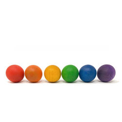 Joguines Grapat 6 Balls in the Rainbow Colours - Number Play - The Modern Playroom