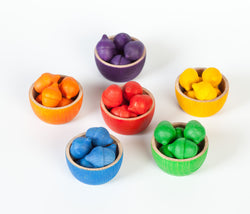 Joguines Grapat Bowls and Acorns Set - Number Play - The Modern Playroom