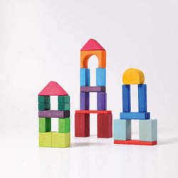 Grimms 30 Coloured Geo-Blocks - Number Play - The Modern Playroom