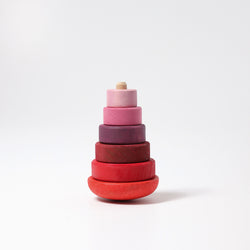 Grimms Wobbly Stacking Tower Pink - Number Play - The Modern Playroom