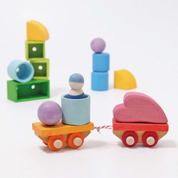 Grimms Building Set Wooden Train - Number Play - The Modern Playroom