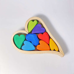 Grimms Grimm's Rainbow Hearts - Number Play - The Modern Playroom