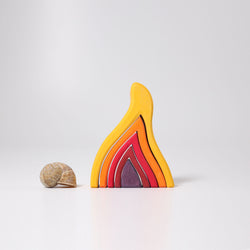 Grimms Small Stacking Fire - Number Play - The Modern Playroom