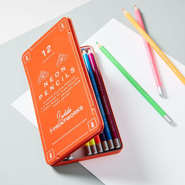 Printworks 12 Coloured Pencils - Neon - Interismo Online Shop Global