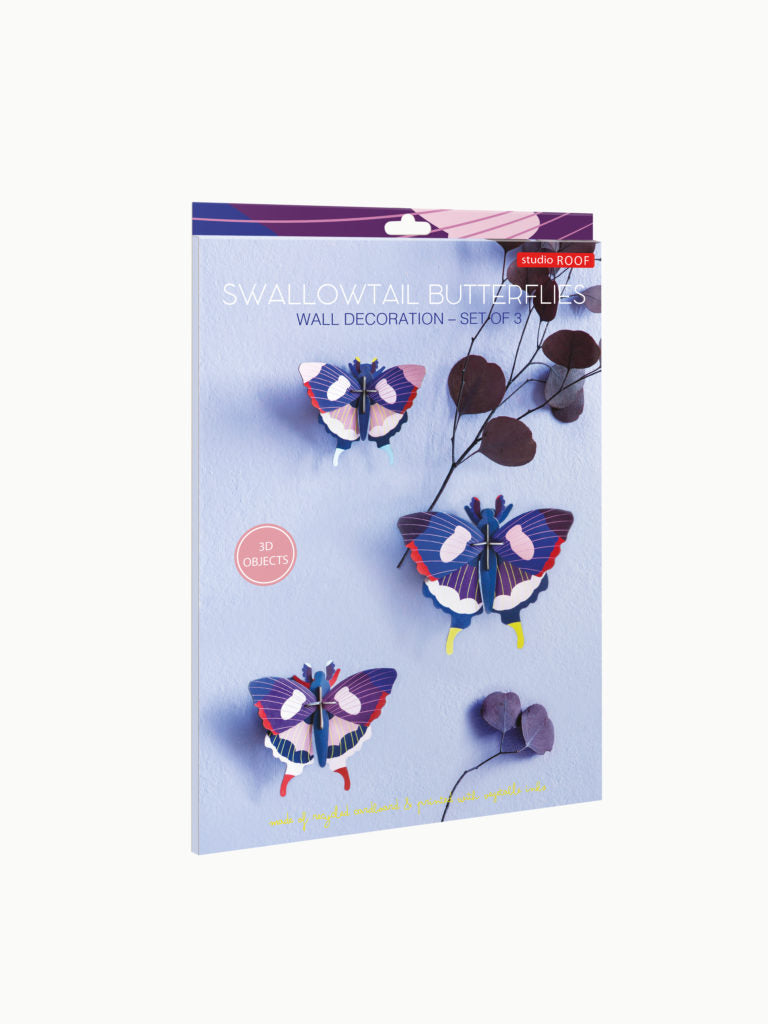 Swallowtail Butterflies, set of 3