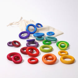 Grimms Building Rings Rainbow - Number Play - The Modern Playroom