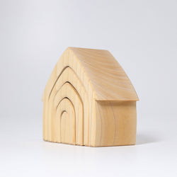 Grimms Natural Stacking House - Number Play - The Modern Playroom