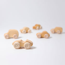 Grimms Natural Wooden Cars - Number Play - The Modern Playroom