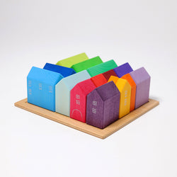 Grimms Small Wooden Houses - Number Play - The Modern Playroom