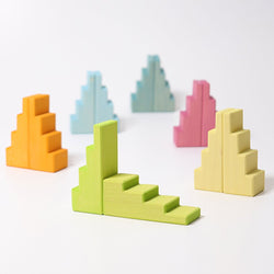 Grimms Stepped Roofs Pastel - Number Play - The Modern Playroom