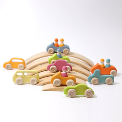 Grimms Wooden Cars Slimline - Number Play - The Modern Playroom